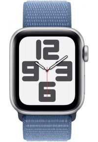 APPLE - Smartwatch Apple Watch SE GPS 40mm aluminium Srebrny | Zimowy Błękit opaska sportowa. Rodzaj zegarka: smartwatch. Kolor: srebrny. Styl: sportowy