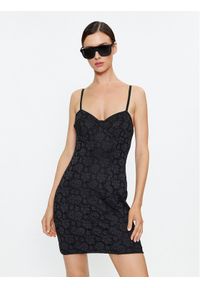 ROTATE Sukienka koktajlowa Lace 111030100 Czarny Slim Fit. Kolor: czarny. Materiał: syntetyk. Styl: wizytowy