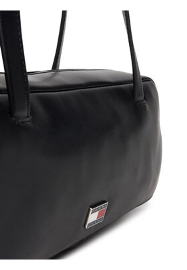 Tommy Jeans Torebka Tjw City Shoulder Bag AW0AW18075 Czarny. Kolor: czarny. Materiał: skórzane