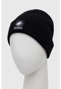 Mammut czapka Fedoz kolor czarny z cienkiej dzianiny. Kolor: czarny. Materiał: dzianina #2
