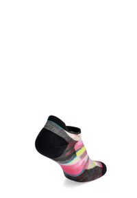 Skarpety merino damskie Smartwool Run Targeted Cushion Brushed Print Low Ankle. Kolor: różowy. Wzór: nadruk. Sport: bieganie