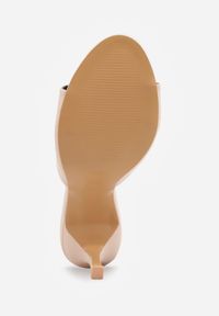 Renee - Beżowe Klapki z Wyciętą Cholewką Glyserris. Okazja: na imprezę, na co dzień. Kolor: beżowy. Materiał: skóra. Styl: casual, elegancki #7