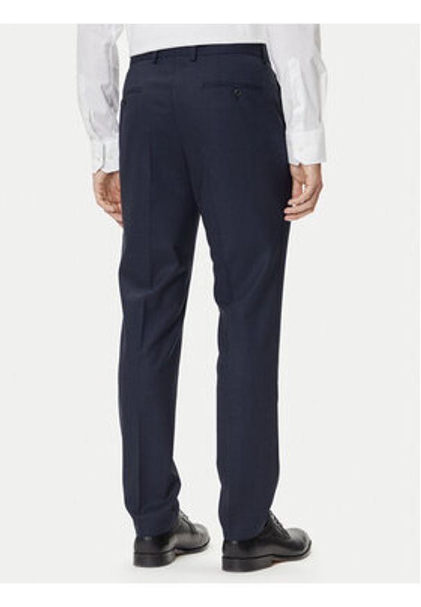 BOSS Garnitur C-Huge 50551777 Granatowy Slim Fit. Kolor: niebieski. Materiał: wełna