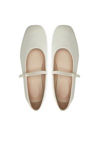 Calvin Klein Baleriny Mary Jane Ballerina - Lth HW0HW02307 Écru. Materiał: skóra