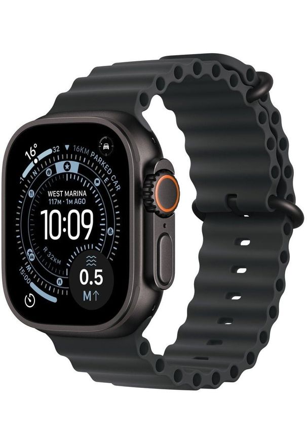 APPLE - Smartwatch Apple Watch Ultra 3 GPS + Cellular 49mm Black Titanium / Ocean Band Czarny (MF0J4ET/A). Rodzaj zegarka: smartwatch. Kolor: czarny