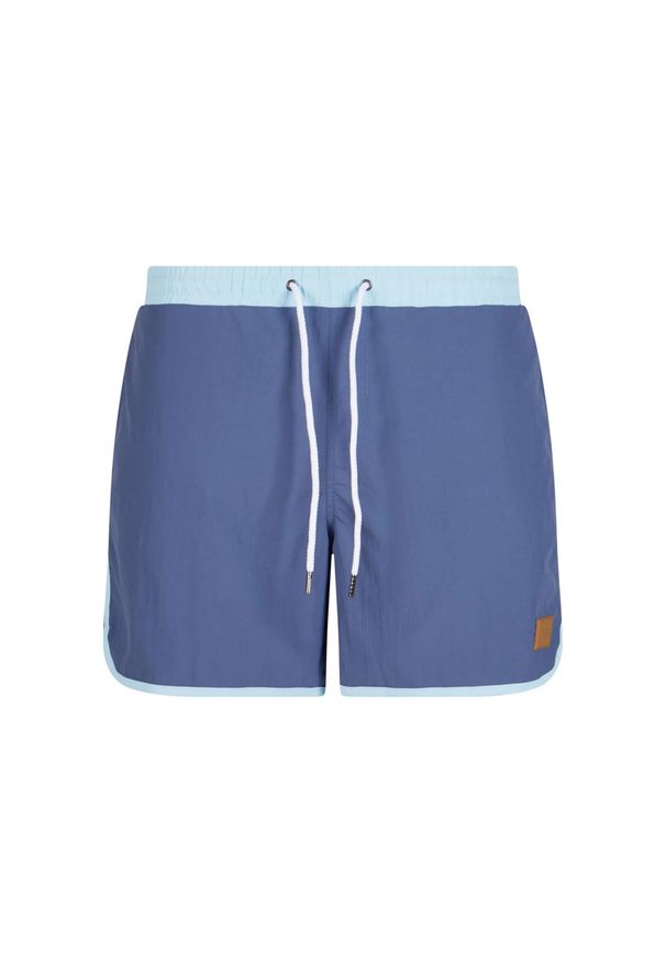 Urban Classics - Męskie Spodenki Kąpielowe W Stylu Retro. Kolor: szary, niebieski, wielokolorowy. Styl: retro