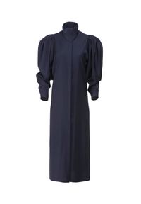 ANIA KUCZYŃSKA - Czarna wełniana sukienka Gaia. Kolor: czarny. Materiał: wełna. Typ sukienki: proste, oversize. Długość: midi #3