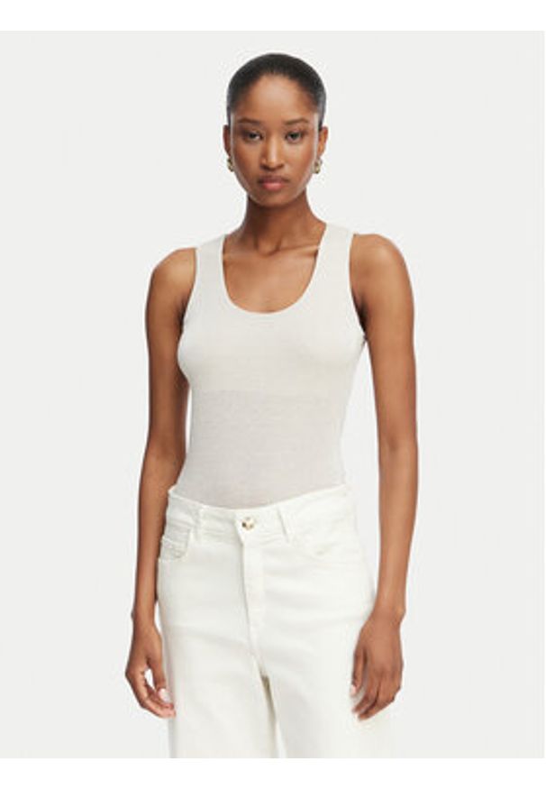 Marella Komplet top i kardigan Alca 2615931012 Szary Regular Fit. Kolor: szary. Materiał: wiskoza