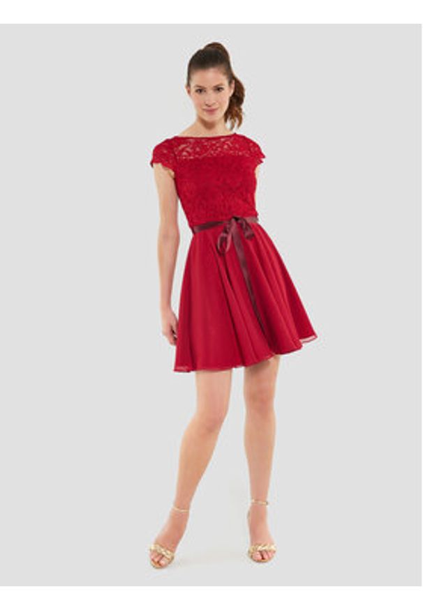 Swing Sukienka koktajlowa 77760510 Czerwony Regular Fit. Kolor: czerwony. Materiał: syntetyk. Styl: wizytowy