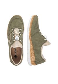 Rieker Półbuty N42G0-52 Zielony. Kolor: zielony. Materiał: materiał #5