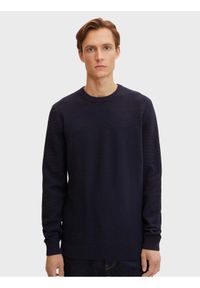 Tom Tailor Sweter 1032302 Granatowy Regular Fit. Kolor: niebieski. Materiał: bawełna #1