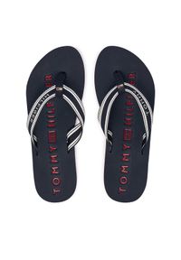 TOMMY HILFIGER - Tommy Hilfiger Japonki Th Webbing Summer Sandal FW0FW09193 Granatowy. Kolor: niebieski. Materiał: materiał #1
