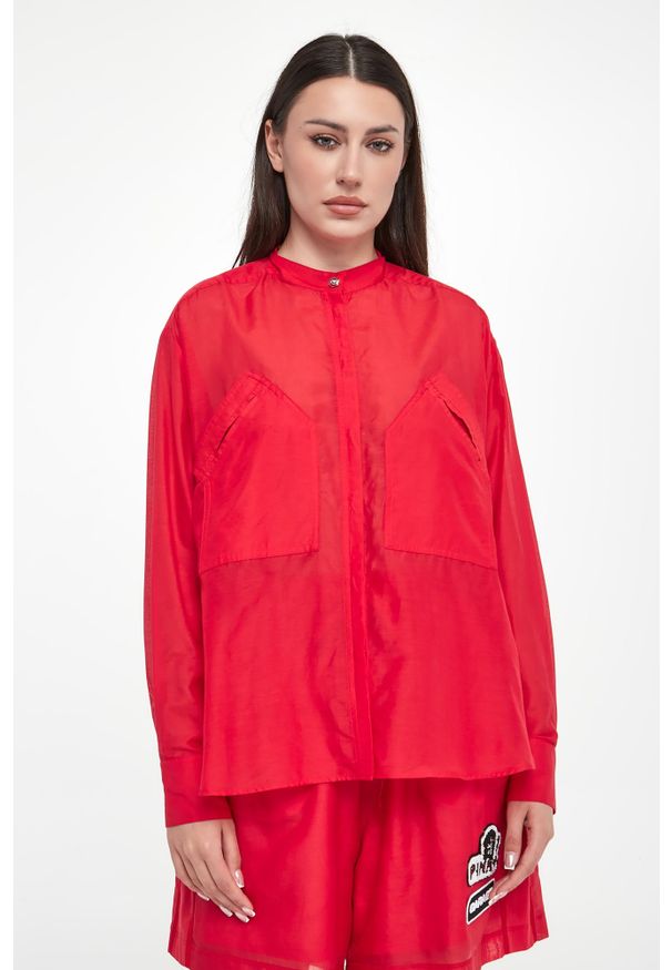 Pinko - Koszula damska z jedwabiem Andy PINKO. Materiał: jedwab