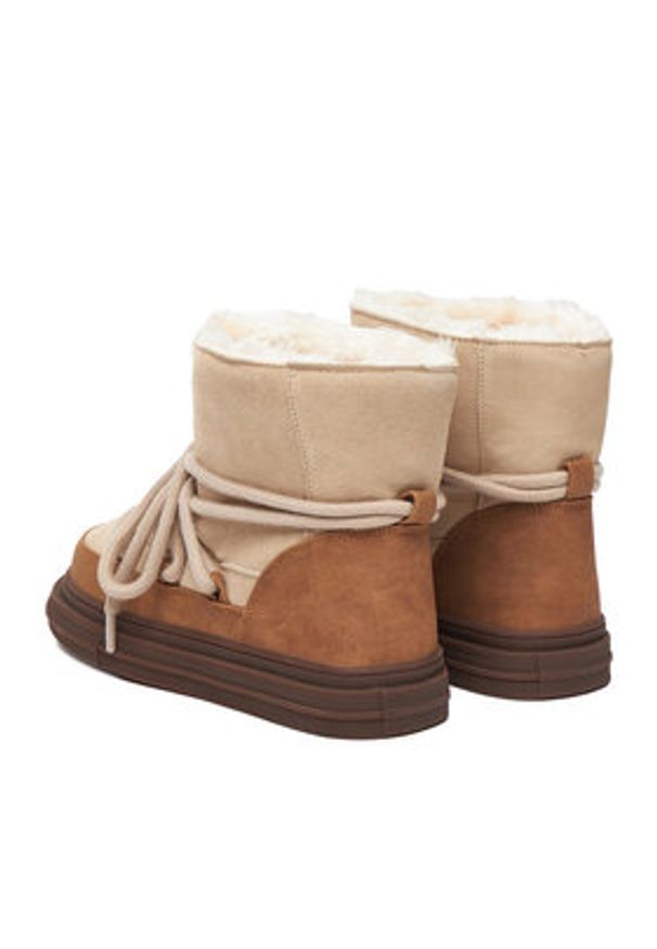 DeeZee Śniegowce DZN-025 Beżowy. Kolor: beżowy. Materiał: materiał