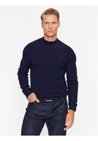 BOSS - Boss Sweter Opale 50495403 Granatowy Regular Fit. Kolor: niebieski. Materiał: wełna