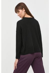Max Mara Leisure sweter jedwabny damski kolor czarny lekki. Kolor: czarny. Materiał: jedwab. Długość rękawa: długi rękaw. Długość: długie