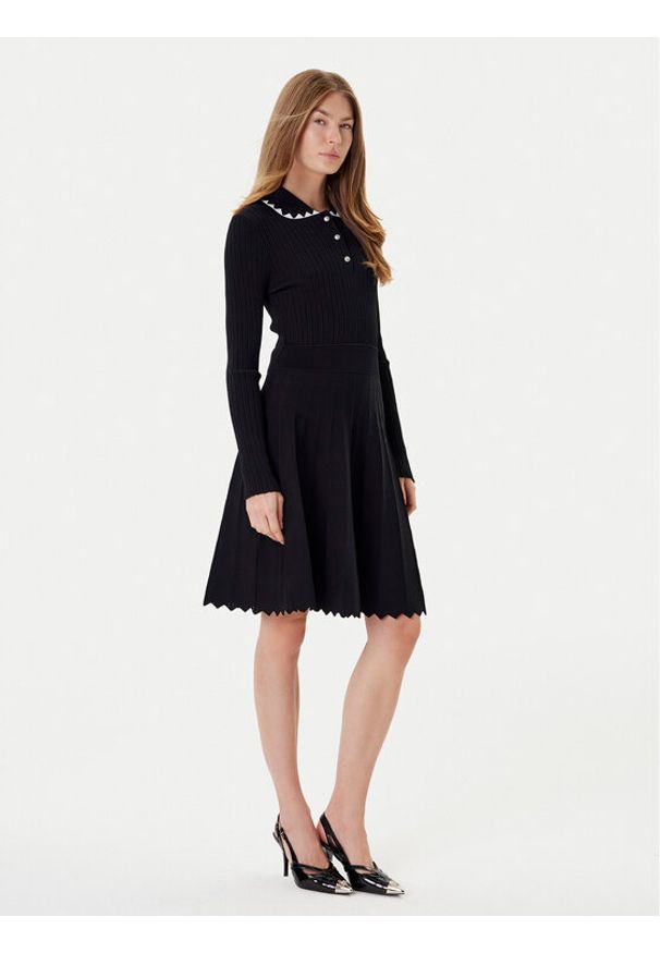 Pinko - PINKO Sukienka dzianinowa Nisida 105422 A2PT Czarny Regular Fit. Kolor: czarny. Materiał: syntetyk