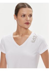 EA7 Emporio Armani T-Shirt 3DTT01 TJFKZ 1100 Biały Slim Fit. Kolor: biały. Materiał: bawełna #3