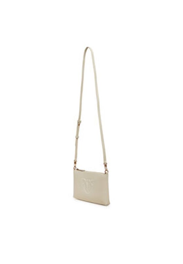 Pinko - PINKO Torebka Flat Horizontal Mini PE 25 PCPL 104277 A2AN Biały. Kolor: biały. Materiał: skórzane