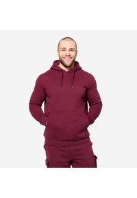 DOMYOS - Bluza z kapturem męska Domyos Gym & Pilates. Typ kołnierza: kaptur. Kolor: fioletowy. Materiał: materiał. Sport: joga i pilates