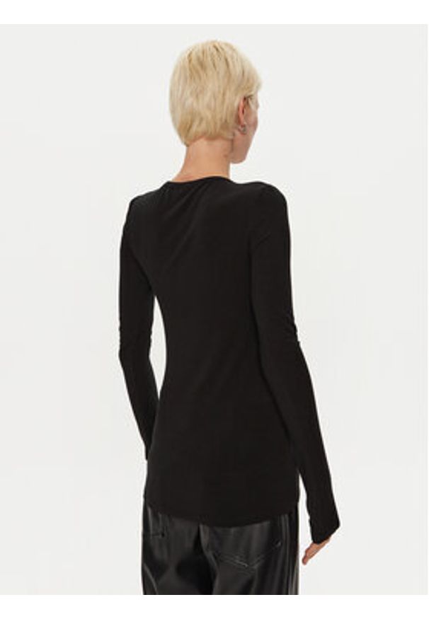 Pinko - PINKO Bluzka Mulan 102056 A24I Czarny Regular Fit. Kolor: czarny. Materiał: wiskoza