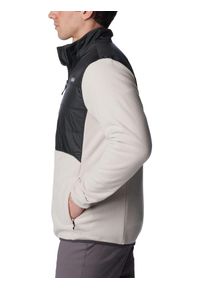 columbia - Polarowy sweter męski Columbia Basin Butte Fleece Full Zip. Kolor: wielokolorowy, beżowy, szary. Materiał: polar. Sezon: zima, jesień