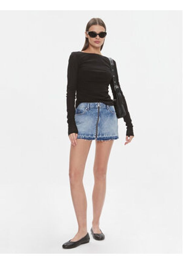 Tommy Jeans Spódnica jeansowa Sophie DW0DW17048 Niebieski Slim Fit. Kolor: niebieski. Materiał: bawełna