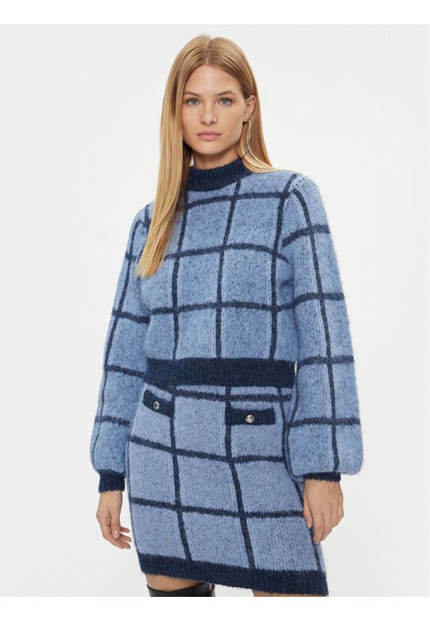 Guess Sweter Nadia W3BR78 Z3BP0 Niebieski Regular Fit. Kolor: niebieski. Materiał: syntetyk