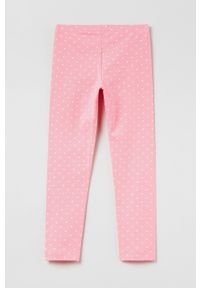 OVS legginsy dziecięce kolor różowy wzorzyste. Kolor: różowy. Materiał: dzianina #2