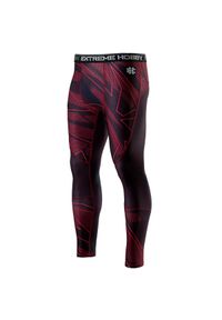 Legginsy sportowe męskie EXTREME HOBBY SHADOW. Kolor: czerwony, wielokolorowy, brązowy. Materiał: poliester, elastan
