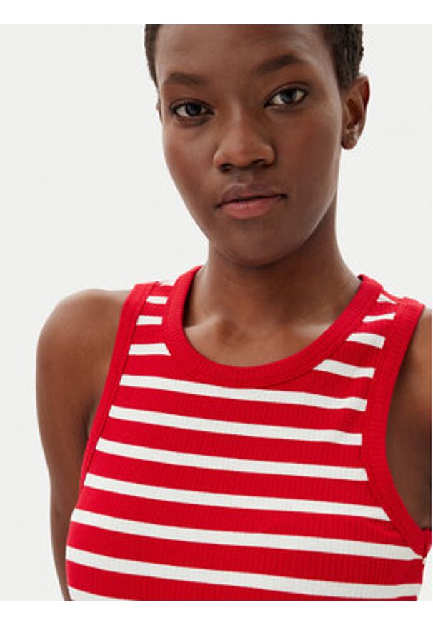 TOMMY HILFIGER - Tommy Hilfiger Sukienka letnia WW0WW38838 Czerwony Slim Fit. Kolor: czerwony. Materiał: wiskoza. Sezon: lato