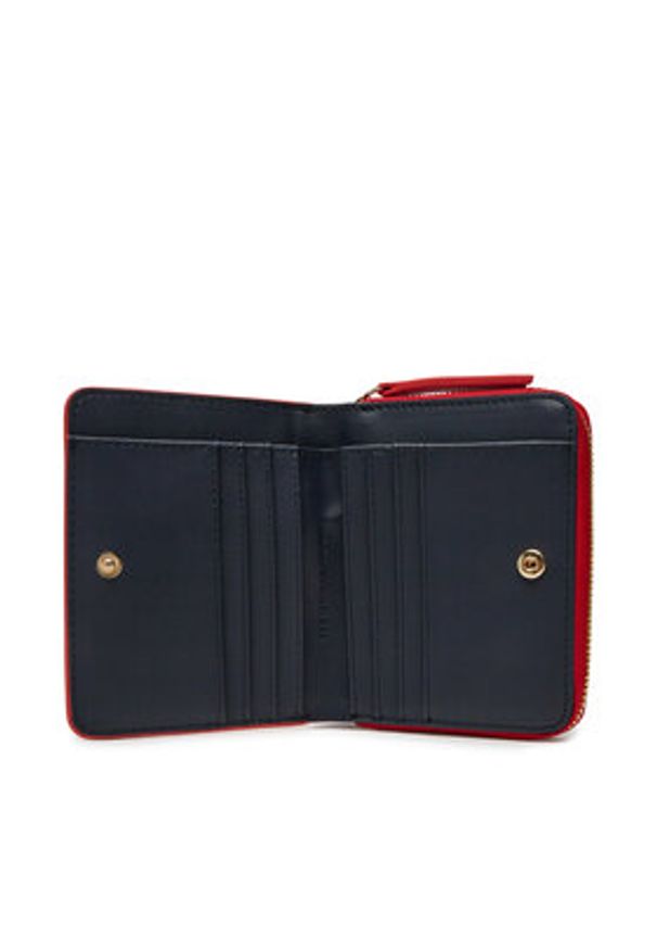 TOMMY HILFIGER - Tommy Hilfiger Mały Portfel Damski Th Logotape Med Za AW0AW17408 Czerwony. Kolor: czerwony. Materiał: skóra