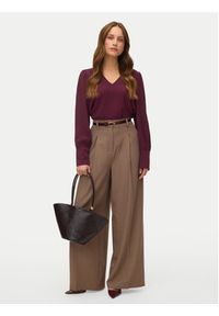 Vero Moda Bluzka Esme 10338288 Bordowy Regular Fit. Kolor: czerwony. Materiał: syntetyk #5