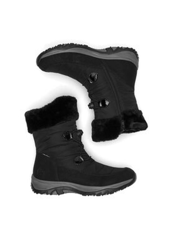Rieker Śniegowce M9683-00 Czarny. Kolor: czarny. Materiał: materiał