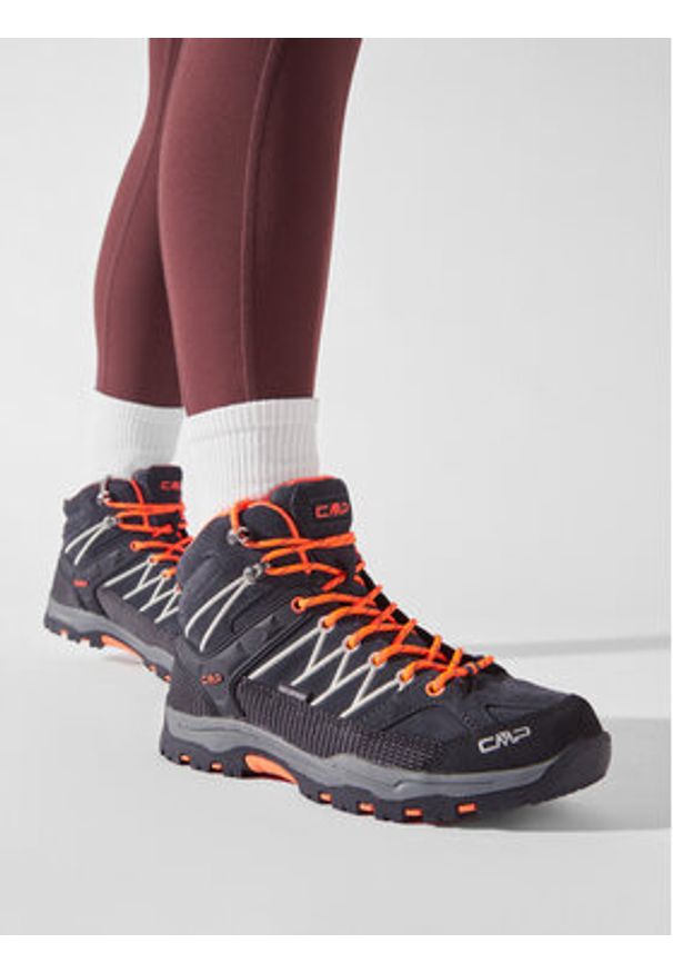 CMP Trekkingi Kids Rigel Mid Trekking Shoe Wp 3Q12944J Szary. Kolor: szary. Materiał: zamsz, skóra