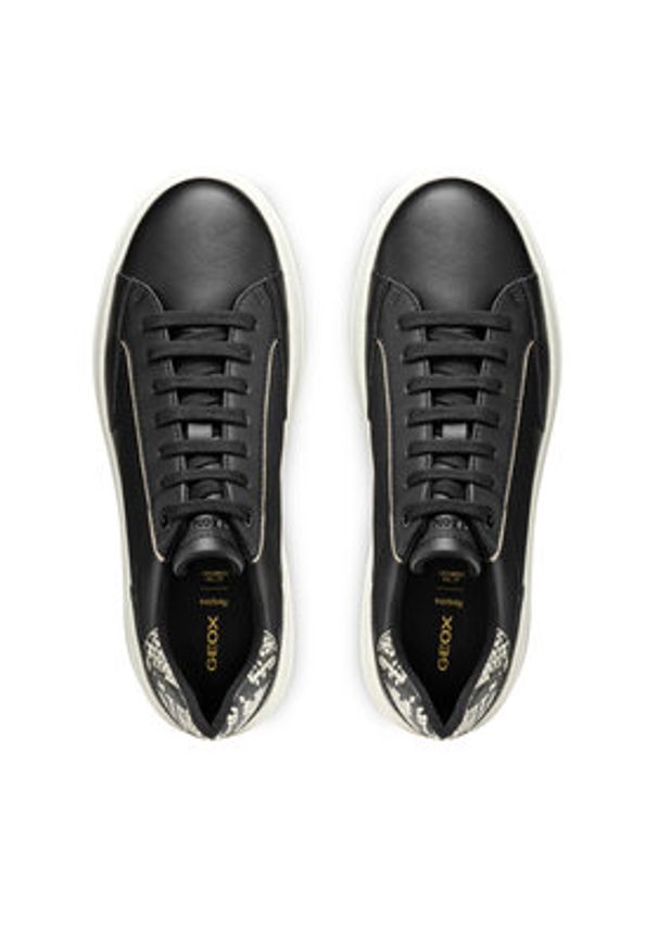 Geox Sneakersy D Spherica Ecub-2 D55WVB 0BCAR C0023 Czarny. Kolor: czarny. Materiał: skóra