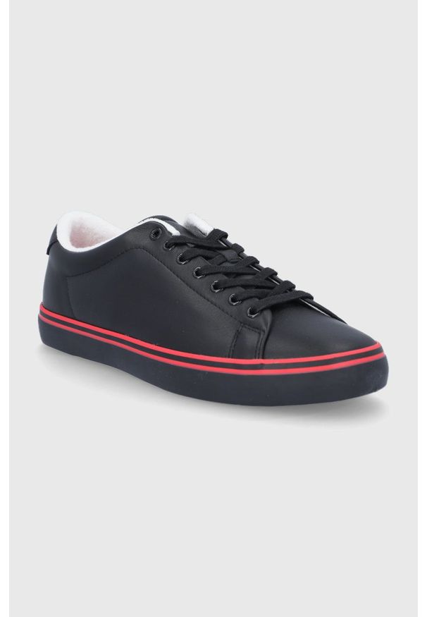 Polo Ralph Lauren - Buty skórzane. Zapięcie: sznurówki. Kolor: czarny. Materiał: skóra