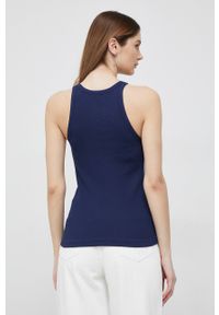 Polo Ralph Lauren top bawełniany kolor granatowy. Typ kołnierza: polo. Kolor: niebieski. Materiał: bawełna #4