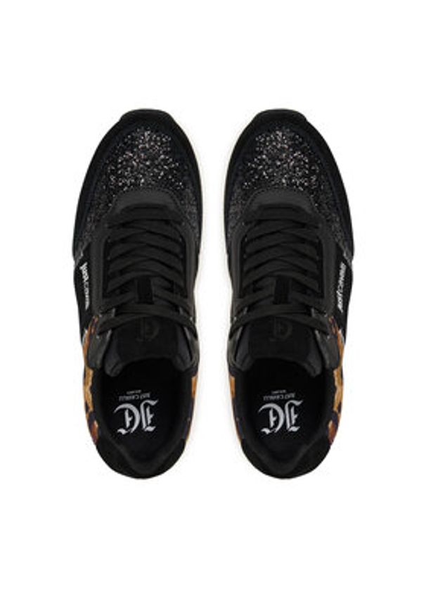 Just Cavalli Sneakersy 79RA3SR2 ZSD71 Czarny. Kolor: czarny. Materiał: skóra