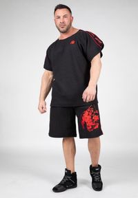 GORILLA WEAR - Buffalo Stary trening szkolny Szorty - Czarny/Czerwony. Kolor: czerwony, czarny, wielokolorowy. Sport: fitness
