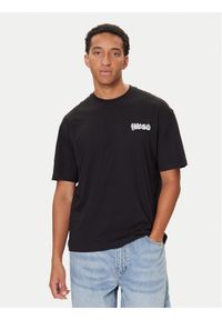 Hugo - HUGO T-Shirt Nyrotee 50549769 Czarny Loose Fit. Kolor: czarny. Materiał: bawełna #1