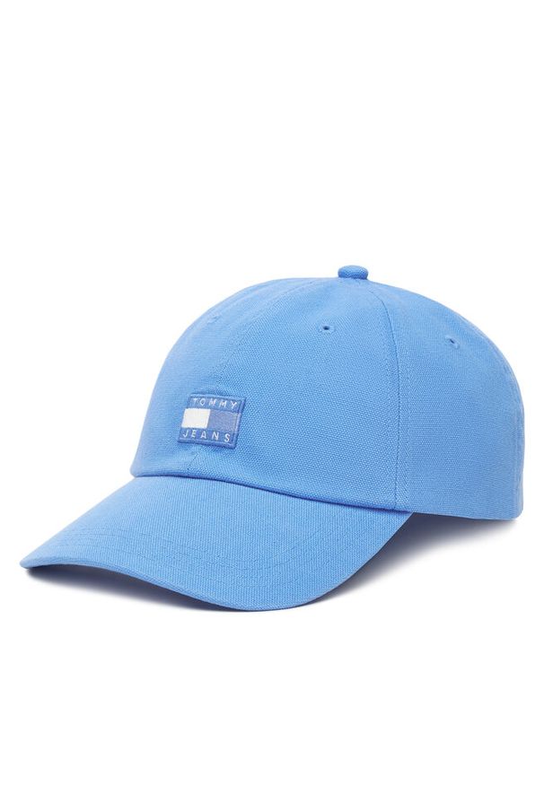 Czapka z daszkiem Tommy Jeans. Kolor: niebieski