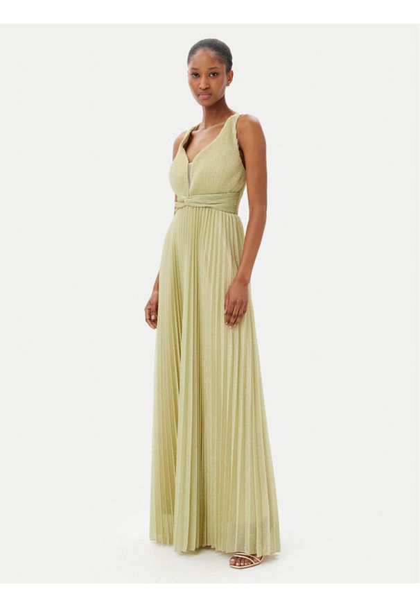 Artigli Sukienka wieczorowa ACAB002188 Złoty Regular Fit. Kolor: złoty. Materiał: syntetyk. Styl: wizytowy