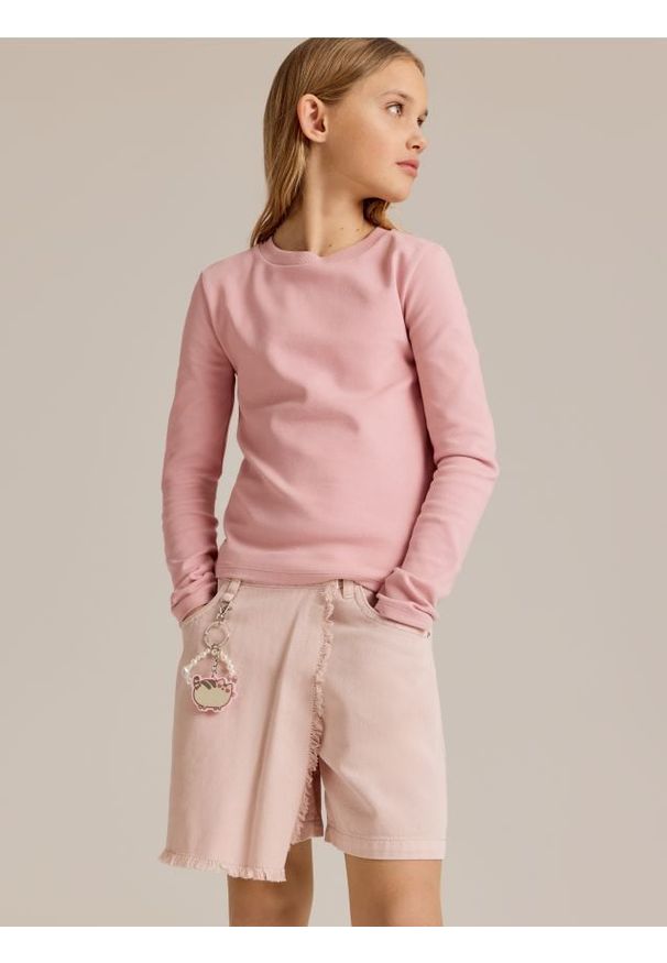 Reserved - Spódnico-szorty Pusheen - brudny róż. Kolor: różowy. Materiał: bawełna