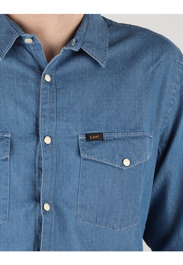 Lee - LEE SS CHETOPA SHIRT MĘSKA KOSZULA JEANSOWA MEDIEVAL BLUE L66AJO13 112116301. Materiał: jeans