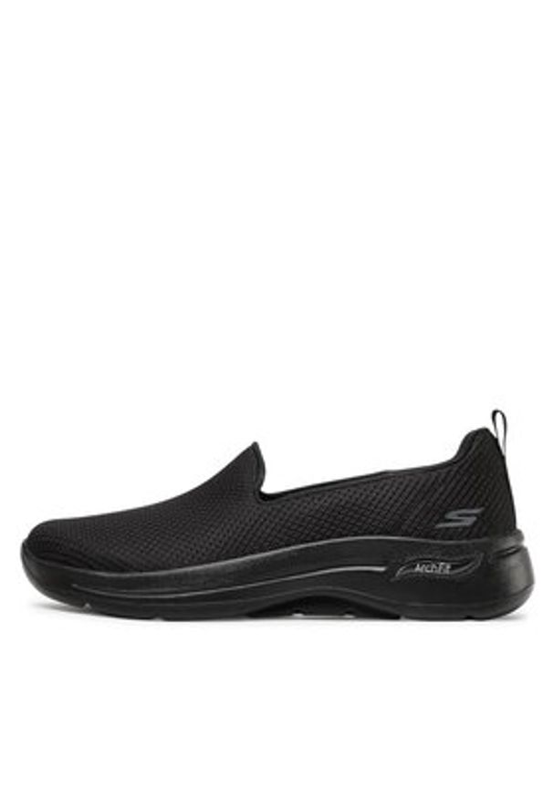skechers - Skechers Półbuty Go Walk Arch Fit 124401/BBK Czarny. Kolor: czarny. Materiał: materiał