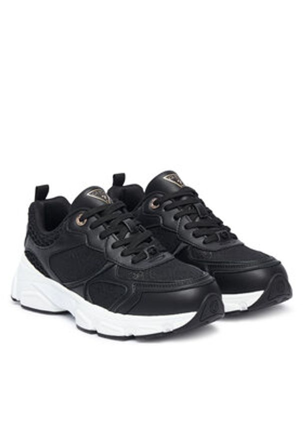 Guess Sneakersy FLTIDY ELE12 Czarny. Kolor: czarny. Materiał: skóra