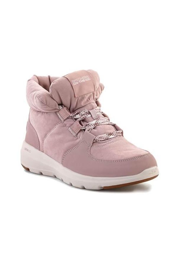 skechers - Buty do chodzenia damskie Skechers Glacial Ultra. Zapięcie: sznurówki. Kolor: różowy, wielokolorowy. Materiał: tkanina, syntetyk, materiał. Szerokość cholewki: normalna. Sport: turystyka piesza