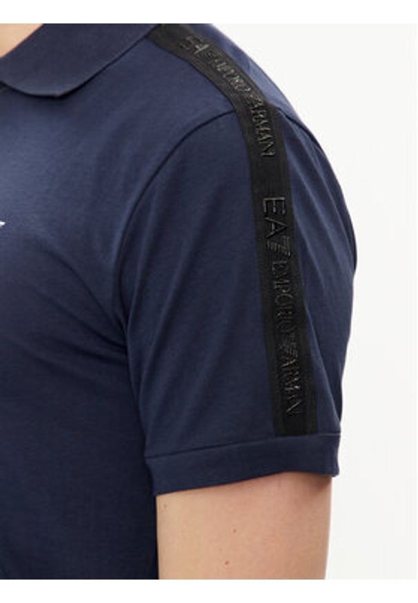 EA7 Emporio Armani Polo 3DPF23 PJ02Z 0554 Granatowy Regular Fit. Typ kołnierza: polo. Kolor: niebieski. Materiał: bawełna