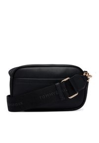 TOMMY HILFIGER - Tommy Hilfiger Torebka Th Logotape Camera Bag AW0AW18741 Czarny. Kolor: czarny. Materiał: skórzane #2